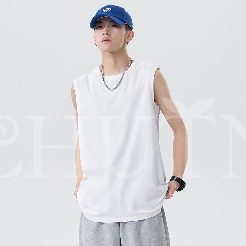 夏 タンク メンズ ラッシュガード スポーツ ジム ノースリーブ フレンチスリーブ ス シンプルTシャツ 丸首 ゆったり カジュアル おしゃれ | ブランド登録なし | 06
