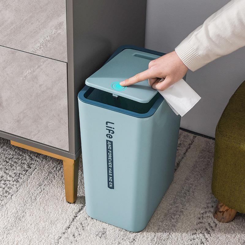 ダストボックス ゴミ箱 ごみ箱 ふた付き 蓋付き 10L 15L 防水 防臭 バスルーム スリム キッチン 一人暮らし 新生活 おしゃれ スリム シンプル | ブランド登録なし | 03