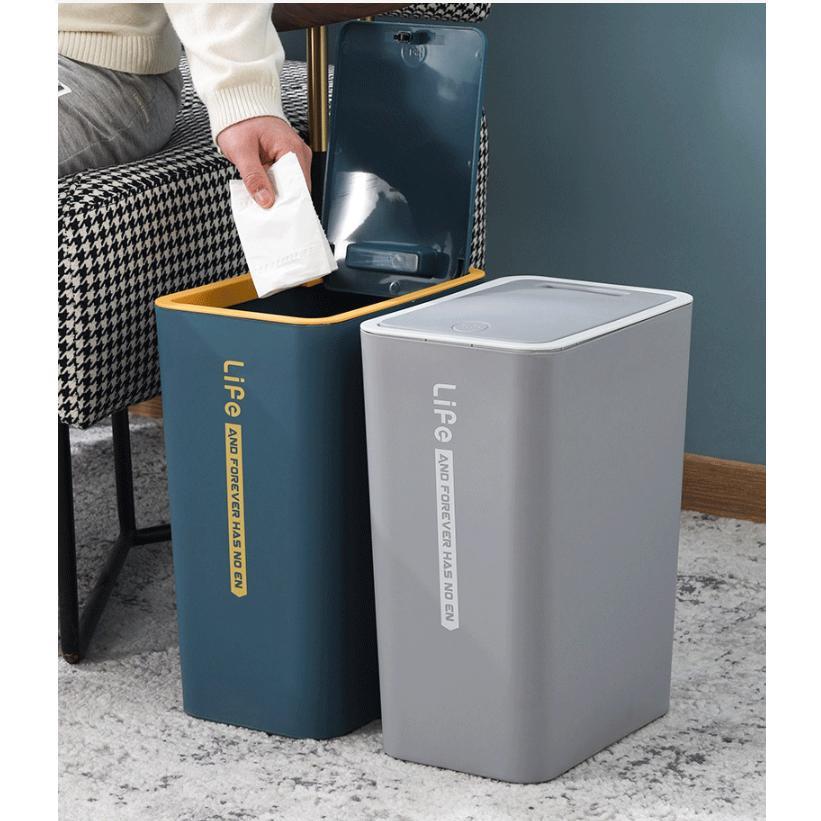 ダストボックス ゴミ箱 ごみ箱 ふた付き 蓋付き 10L 15L 防水 防臭 バスルーム スリム キッチン 一人暮らし 新生活 おしゃれ スリム シンプル | ブランド登録なし | 04