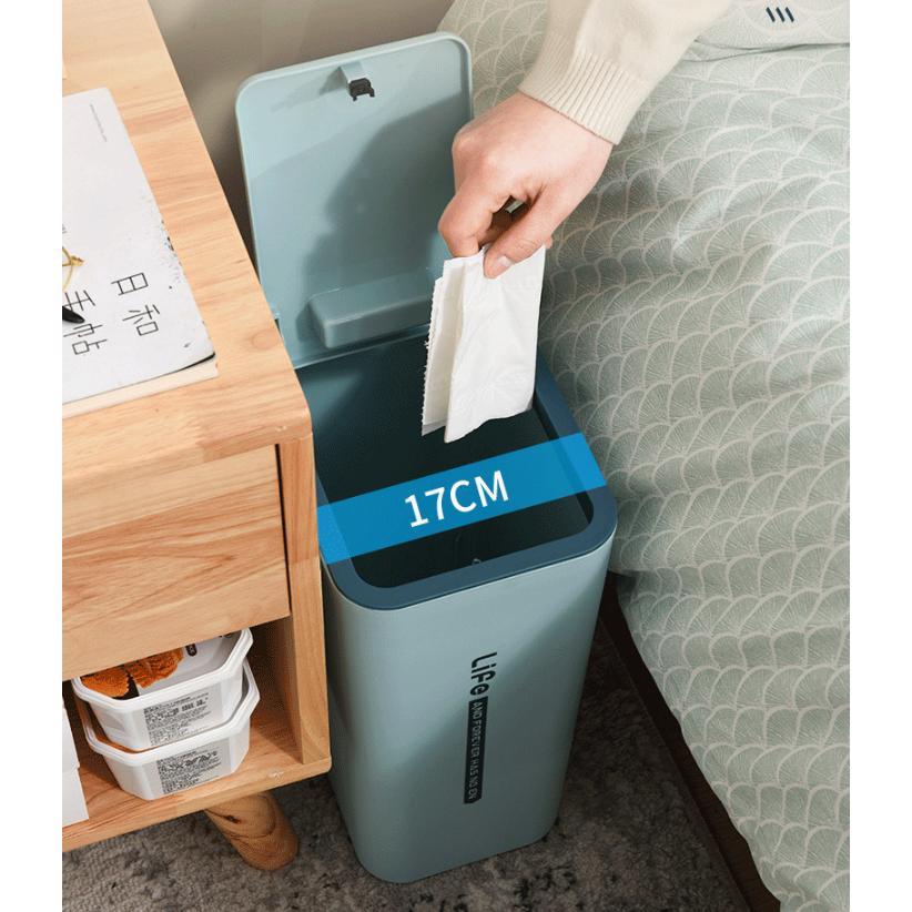 ダストボックス ゴミ箱 ごみ箱 ふた付き 蓋付き 10L 15L 防水 防臭 バスルーム スリム キッチン 一人暮らし 新生活 おしゃれ スリム シンプル | ブランド登録なし | 05