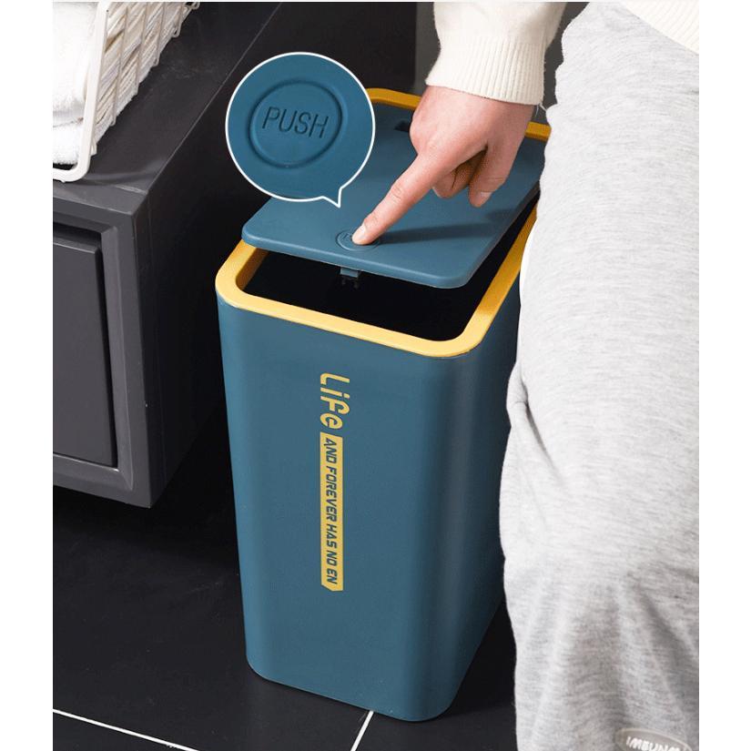 ダストボックス ゴミ箱 ごみ箱 ふた付き 蓋付き 10L 15L 防水 防臭 バスルーム スリム キッチン 一人暮らし 新生活 おしゃれ スリム シンプル | ブランド登録なし | 06