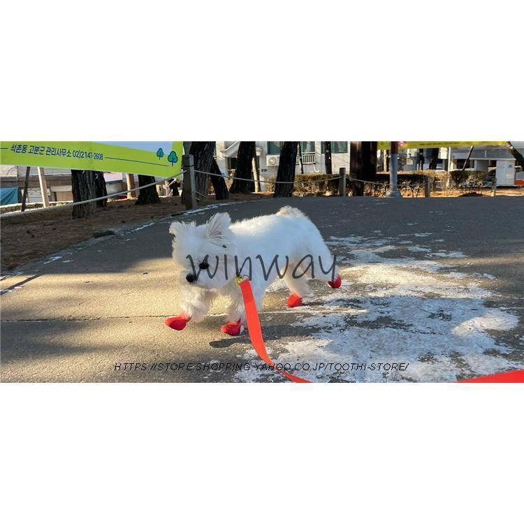 ドッグシューズ　犬の靴　犬用靴 ブーツ ペットシューズ 滑り止め お散歩 肉球保護 傷防止 ケガ防止 ソフト 中型犬 小型犬 転倒防止 履かせやすい | ブランド登録なし | 14