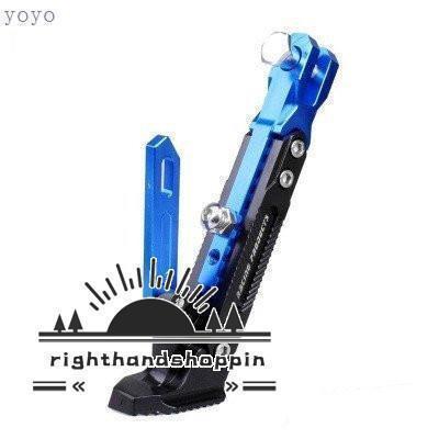 バイク キックスタンド サイドスタンド 高さ調節可能 19cm - 26cm メンテナンススタンド アルミ合金 | ブランド登録なし | 14