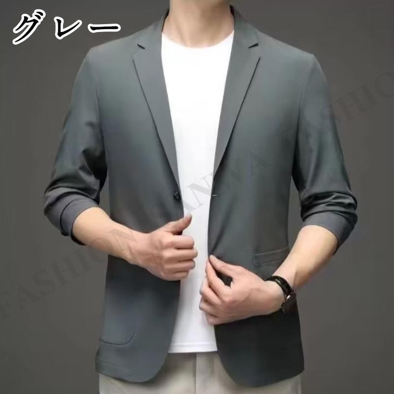 ジャケット メンズ ブレザー 30代 40代 50代 春夏 オールシーズン 軽い 仕事 通勤 オフィス カジュアル おしゃれ ゆったり 洗える スリム | ブランド登録なし | 03