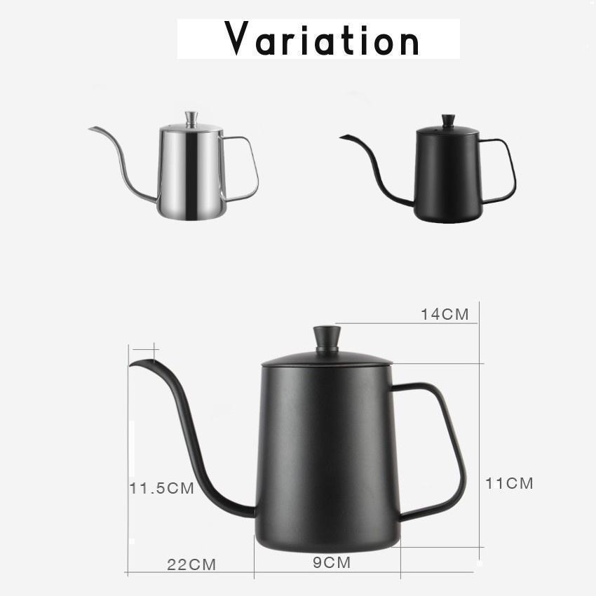 細口 コーヒーケトル 600ml ステンレス ドリップポット コーヒーポット コーヒーやかん 手入れ簡単 直火 おしゃれ 約4杯分 ドリップケトル | ブランド登録なし | 10