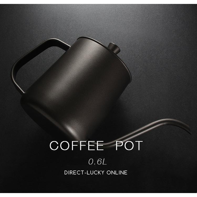 細口 コーヒーケトル 600ml ステンレス ドリップポット コーヒーポット コーヒーやかん 手入れ簡単 直火 おしゃれ 約4杯分 ドリップケトル | ブランド登録なし | 02