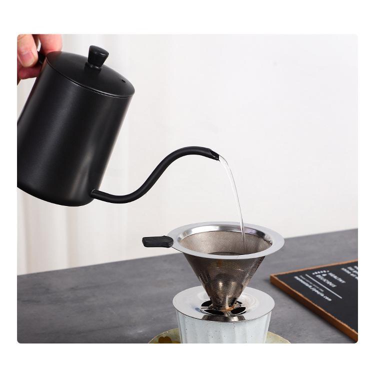 細口 コーヒーケトル 600ml ステンレス ドリップポット コーヒーポット コーヒーやかん 手入れ簡単 直火 おしゃれ 約4杯分 ドリップケトル | ブランド登録なし | 08