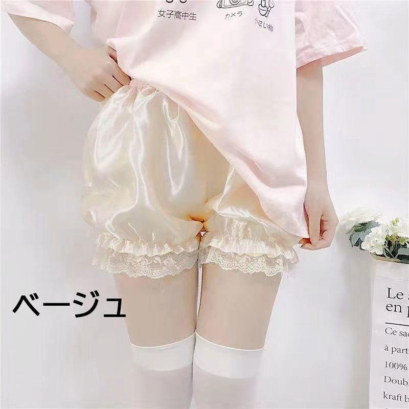 ペチパンツ かぼちゃパンツ ドロワーズ レディース 女性 インナー 下着 ショートパンツ ペチコート サテン調 レース コスプレ衣装 | ブランド登録なし | 14