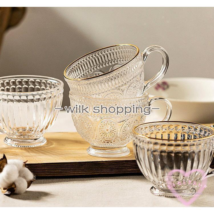 ガラス コップ おしゃれ グラス ハーブティー マグカップ 北欧 かわいい 大きめ 牛乳カップ ティーカップ コーヒーカップ | ブランド登録なし | 17