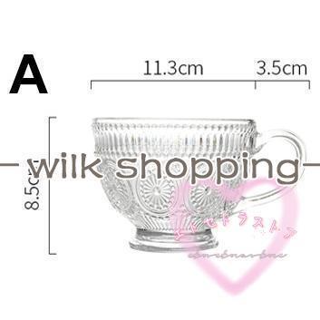 ガラス コップ おしゃれ グラス ハーブティー マグカップ 北欧 かわいい 大きめ 牛乳カップ ティーカップ コーヒーカップ | ブランド登録なし | 01