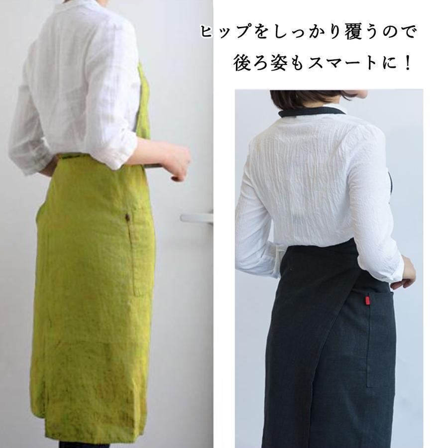 リネン エプロン おしゃれ ワンピース レディース メンズ 北欧 保育士 カフェ 安い ロング丈 かわいい ナチュラル | ブランド登録なし | 11