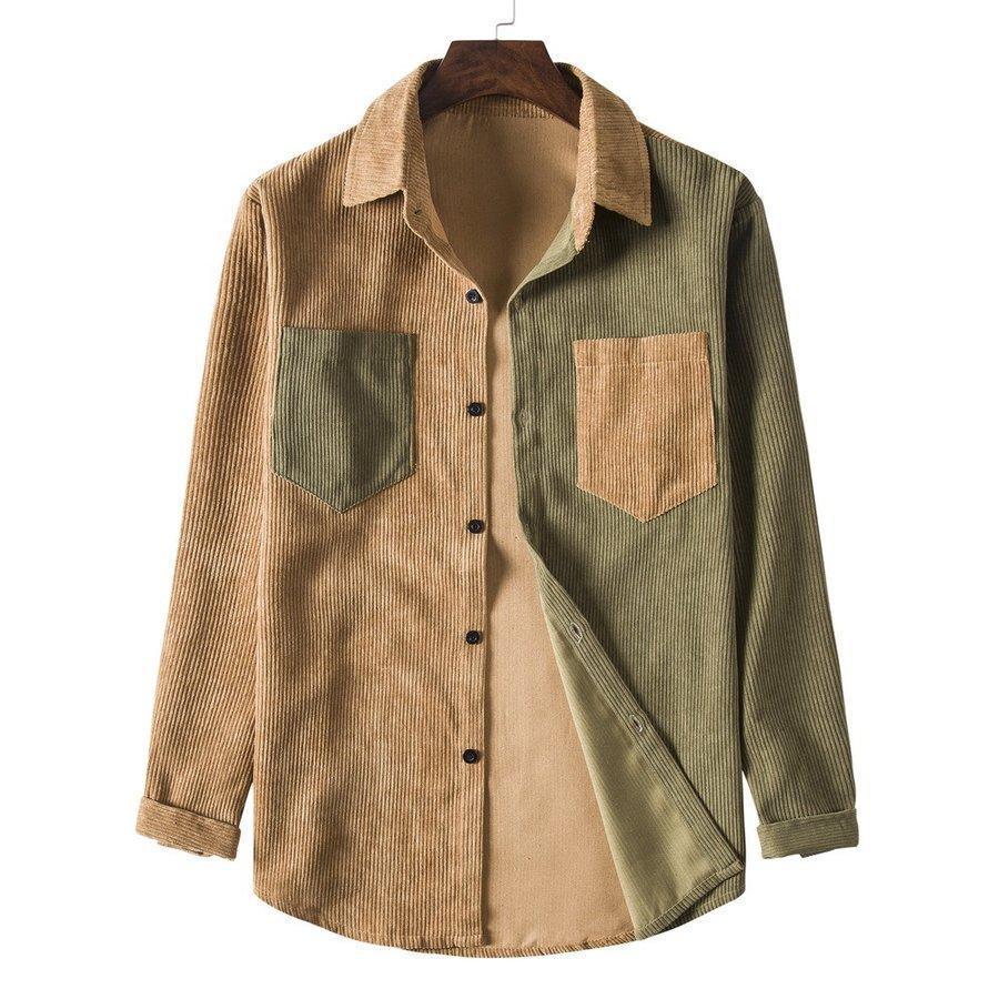 コーデュロイシャツ メンズ ボタンダウン 長袖 シャツメンズカジュアルシャツミックスカラー アメカジ シャツ カッコイイ | ブランド登録なし | 10