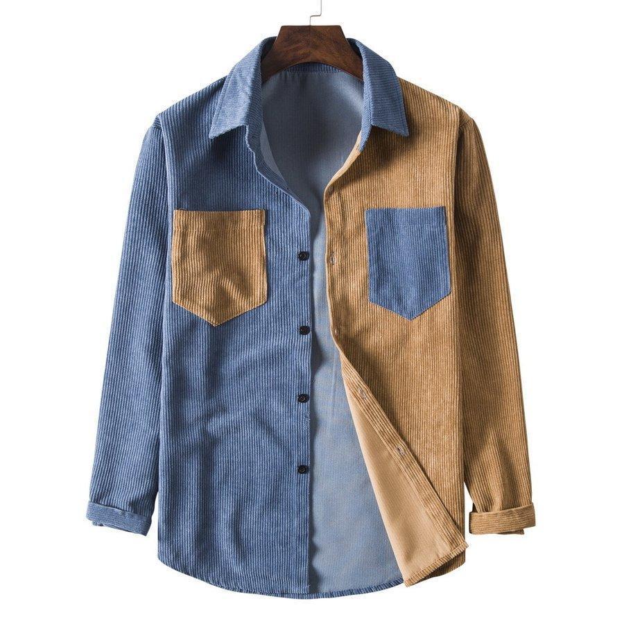 コーデュロイシャツ メンズ ボタンダウン 長袖 シャツメンズカジュアルシャツミックスカラー アメカジ シャツ カッコイイ | ブランド登録なし | 02