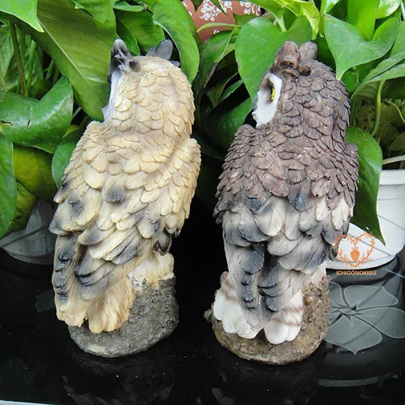 フクロウ 鳩よけ 鳥よけ 鳩 鳥対策 本物そっくり 樹脂 防鳥防獣対策 オーナメント 装飾 ディスプレイ 風水 縁起 ガーデニング 庭 ガーデン | ブランド登録なし | 06