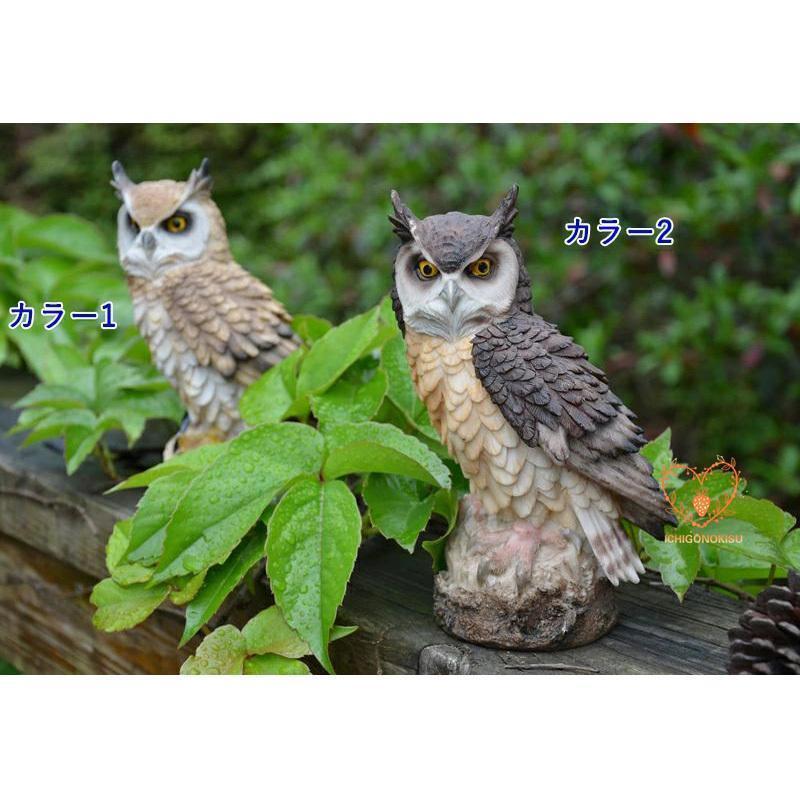 フクロウ 鳩よけ 鳥よけ 鳩 鳥対策 本物そっくり 樹脂 防鳥防獣対策 オーナメント 装飾 ディスプレイ 風水 縁起 ガーデニング 庭 ガーデン | ブランド登録なし | 09