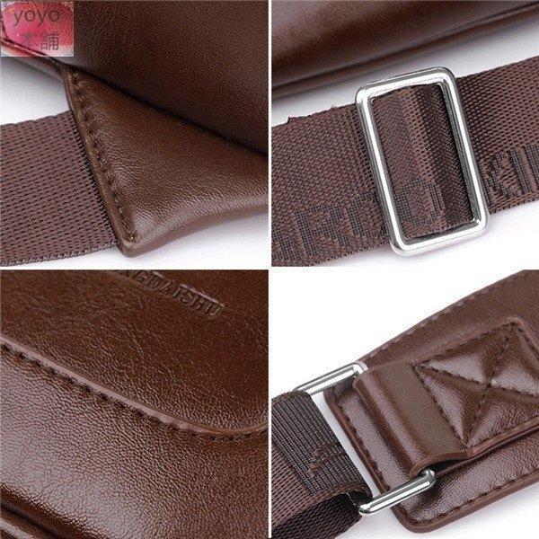ボディバッグ ショルダーバッグ メンズ大きめ ワンショルダー 斜めがけ ボディバック レザー 革 クリスマス ギフト プレゼント | ブランド登録なし | 10