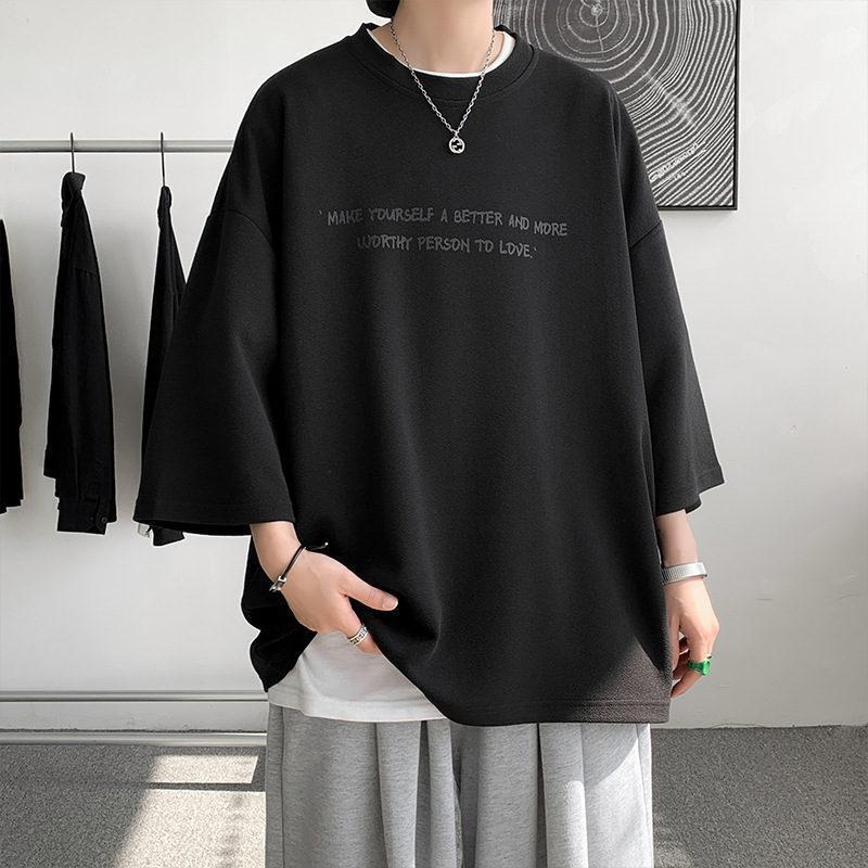 tシャツ 吸汗速乾 冷感 シンプル 七分袖 オーバーサイズ レディース カットソー 薄手 通勤 通学 大きいサイズ | ブランド登録なし | 03