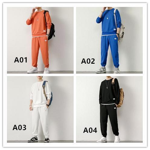 スウェット セットアップ メンズ 長袖 上下セット 秋 カジュアル ジャージ スエットパンツ 運動服 部屋着 ルームウェア スポーツ 秋服 英字 | ブランド登録なし | 01