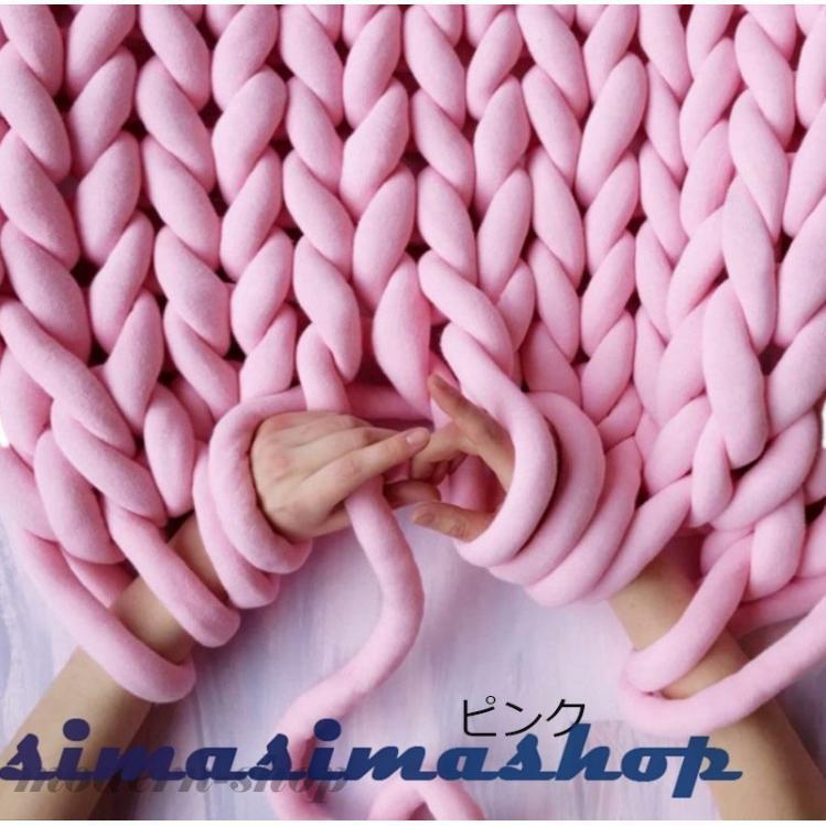 チャンキーニット 幅3CM 毛糸 DIY 手織り極太毛糸 チャンキーニット ヤーン ニットヤーン ウール ブランケット毛糸 手芸 編み物 太い 極太 | ブランド登録なし | 05