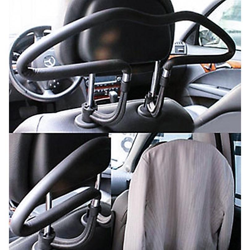 ヘッドレストハンガー 車用ハンガー 車載ハンガー 簡単装着 上着掛け ジャケット掛け スーツ掛け 車内 便利 カー用品 車用品 カーアクセサリー | ブランド登録なし | 02