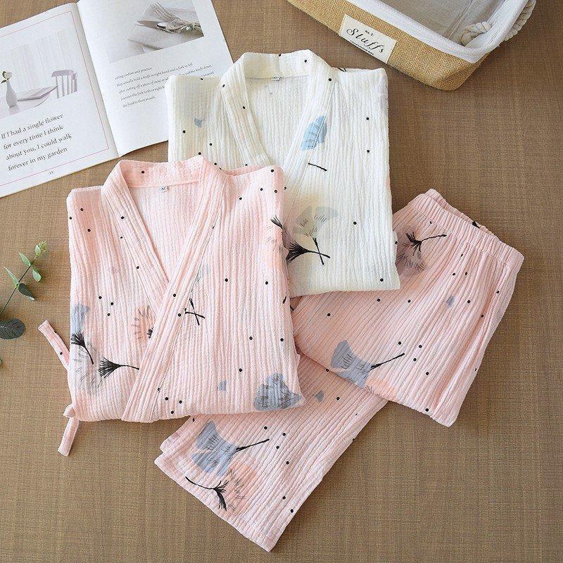甚平 上下セット じんべえ 作務衣 レディース 女性 婦人服 大人用 和装 部屋着 寝巻 ルームウェア パジャマ かわいい おしゃれ | ブランド登録なし | 01