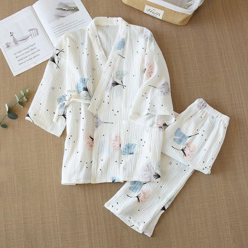 甚平 上下セット じんべえ 作務衣 レディース 女性 婦人服 大人用 和装 部屋着 寝巻 ルームウェア パジャマ かわいい おしゃれ | ブランド登録なし | 02