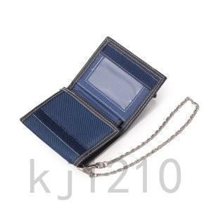 三つ折り財布メンズウォレットさいふキャンバスチェーン付きマジックテープ小銭入れカード入れコンパクトカジュアル軽量高校生 | ブランド登録なし | 04