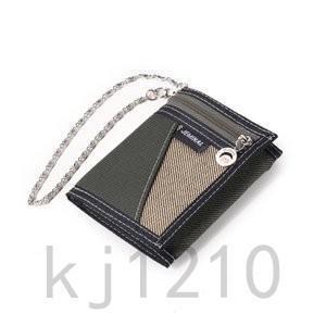三つ折り財布メンズウォレットさいふキャンバスチェーン付きマジックテープ小銭入れカード入れコンパクトカジュアル軽量高校生 | ブランド登録なし | 05