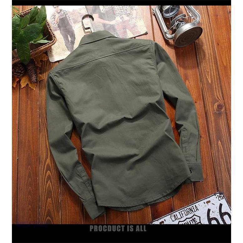 ミリタリーシャツ メンズ シャツ 長袖 開襟 カジュアルシャツ ワークシャツ ミリタリー アウトドア 春服 秋服 おしゃれ ブラウス | ブランド登録なし | 06