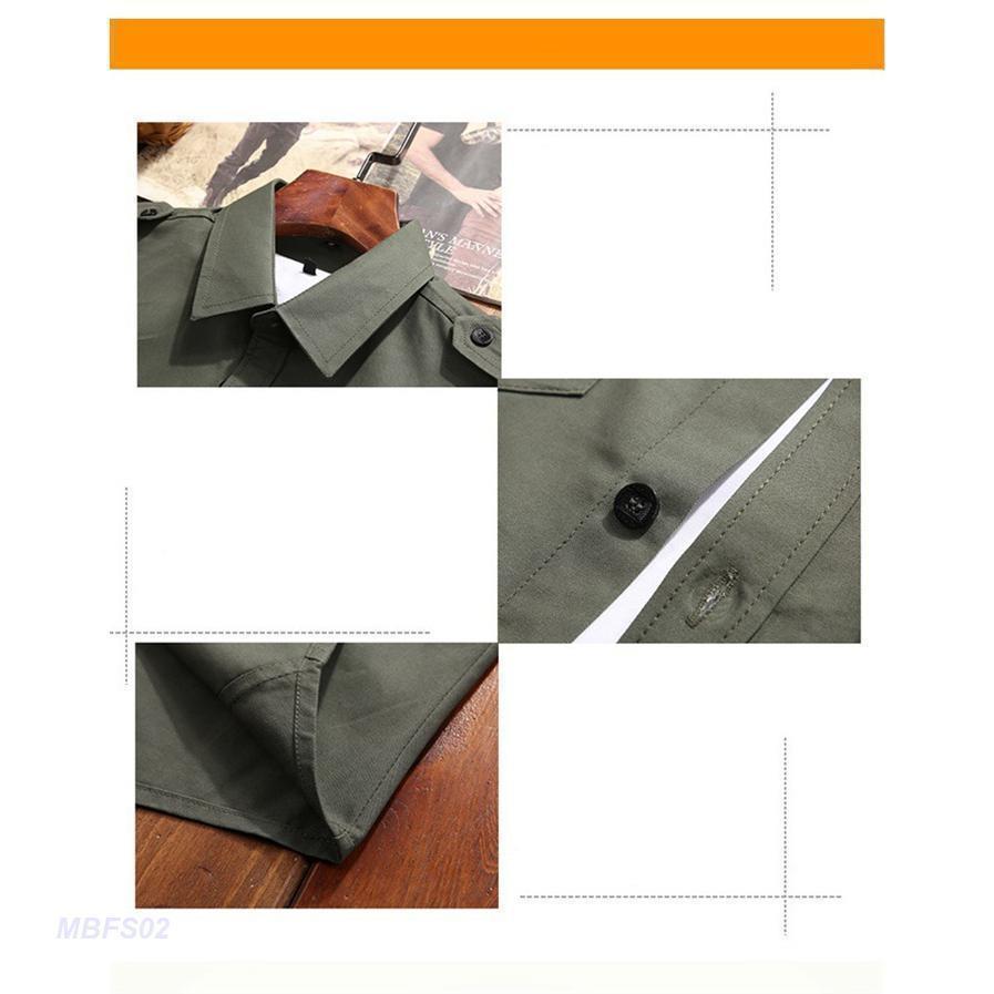 ミリタリーシャツ メンズ シャツ 長袖 開襟 カジュアルシャツ ワークシャツ ミリタリー アウトドア 春服 秋服 おしゃれ ブラウス | ブランド登録なし | 07