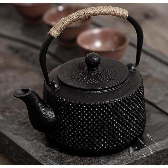 小粒 鉄器 老鉄瓶 提梁壺 対応 鉄やかん 鉄分補給 鉄びん★0.8L | ブランド登録なし | 02