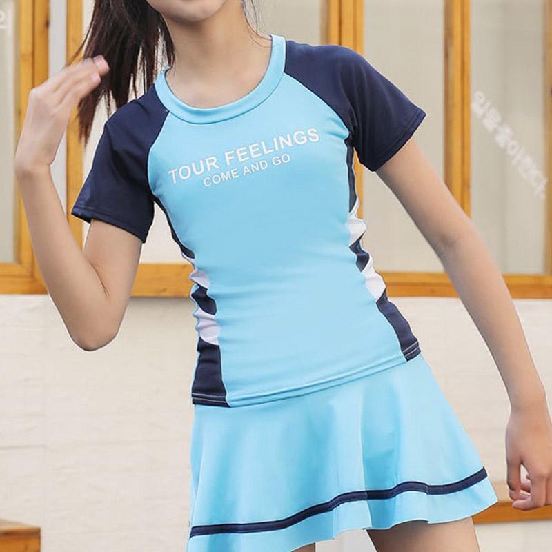 キッズ 水着 競泳水着 セパレート スクール水着女の子 ワンピース 子供 ジュニア 女子 こども スイムウェア 幼稚園 小学生 かわいい 体型カバー | ブランド登録なし | 12