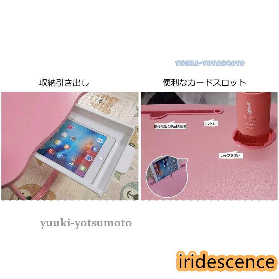 折りたたみテーブル 折り畳みテーブルパソコンデスク座卓 ベッドテーブル ローテーブル 凹溝付き ラップテーブル ローテーブル PCデスク 軽量 | ブランド登録なし | 04