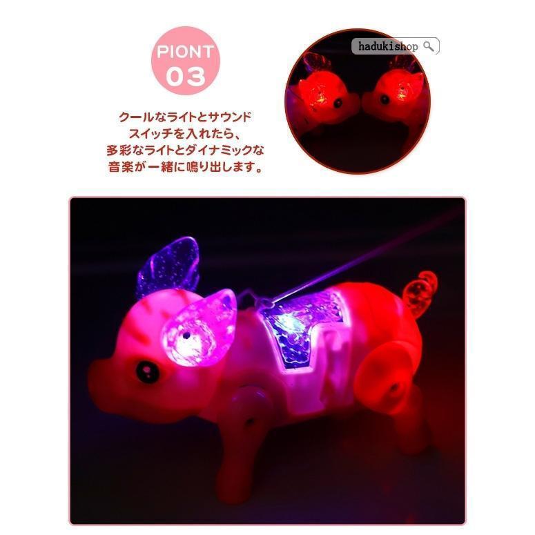 動くおもちゃ 動くぬいぐるみ 豚 おもちゃ いっしょにお散歩 ピンク 動く豚のぬいぐるみ 電池で動くおもちゃ 女の子 男の子 プレ | ブランド登録なし | 03