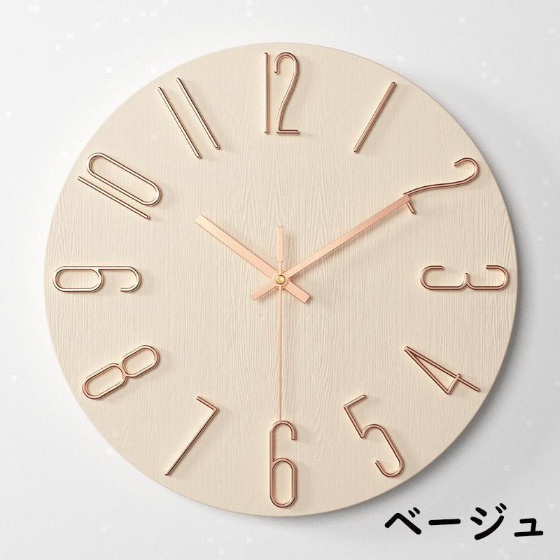 壁掛け時計 おしゃれ クロック デザイン 新生活応援 30cmシンプル 静音 無音 音がしない インテリア ギフト 電池 | ブランド登録なし | 07