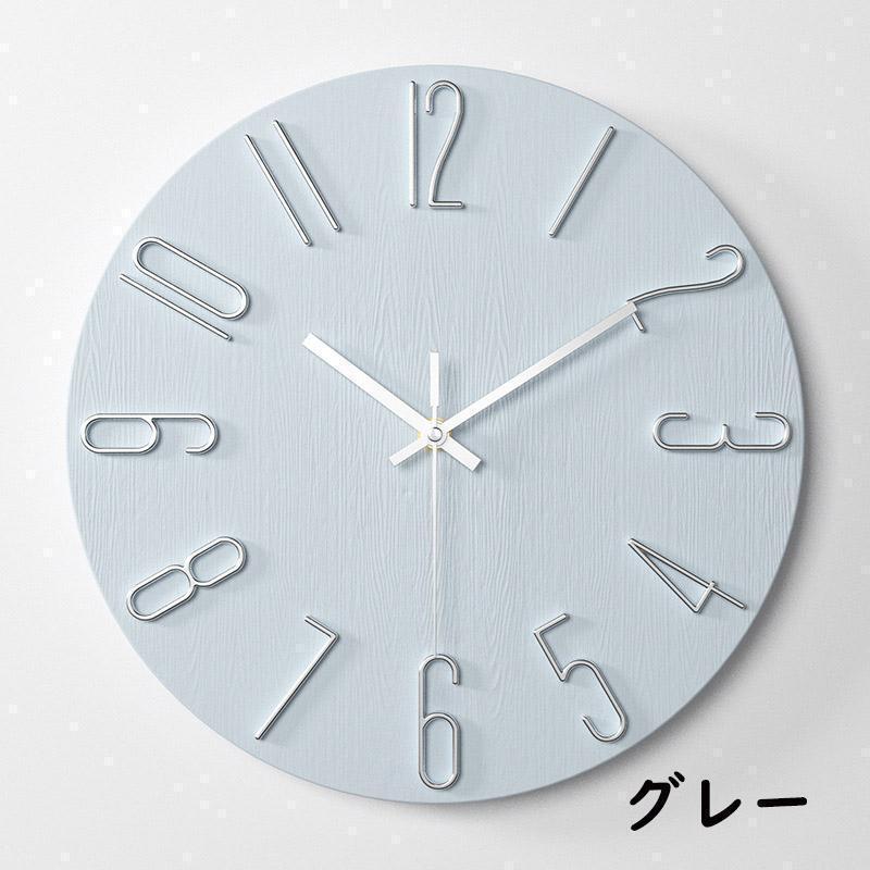 壁掛け時計 おしゃれ クロック デザイン 新生活応援 30cmシンプル 静音 無音 音がしない インテリア ギフト 電池 | ブランド登録なし | 09