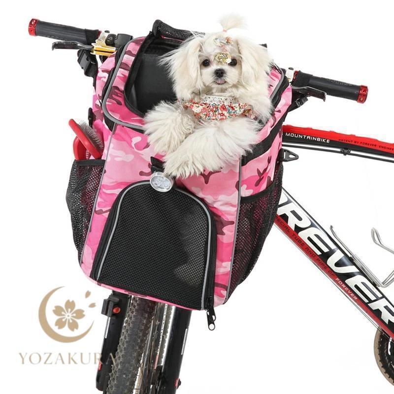 ペットバッグ 自転車 犬乗せバッグ キャリーバッグ 自転車対応 病院 通院 旅行 散歩 お出かけ 犬 猫 小型犬 手提げ 自転車用 ペットキャリー | ブランド登録なし | 04