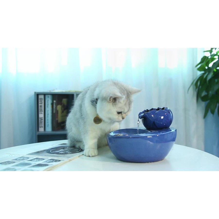 セラミックファウンテン　ブルー/ブラック (犬 猫 ペット用 自動循環 水飲み 給水器 濾過 清潔 給水器 給水機 流れる) | ブランド登録なし | 05