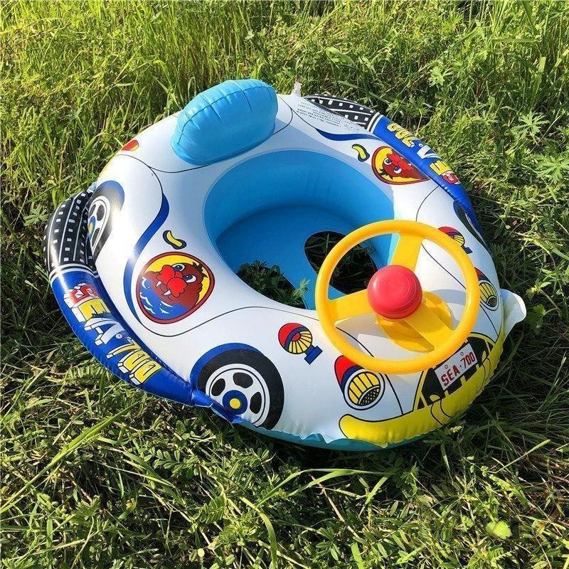 フロート 足入れ ハンドル付き 背もたれ 赤ちゃん 暑さ対策 浮き輪 浮き具 水遊び プール お風呂 車型 幼児 海 ベビー | ブランド登録なし | 05