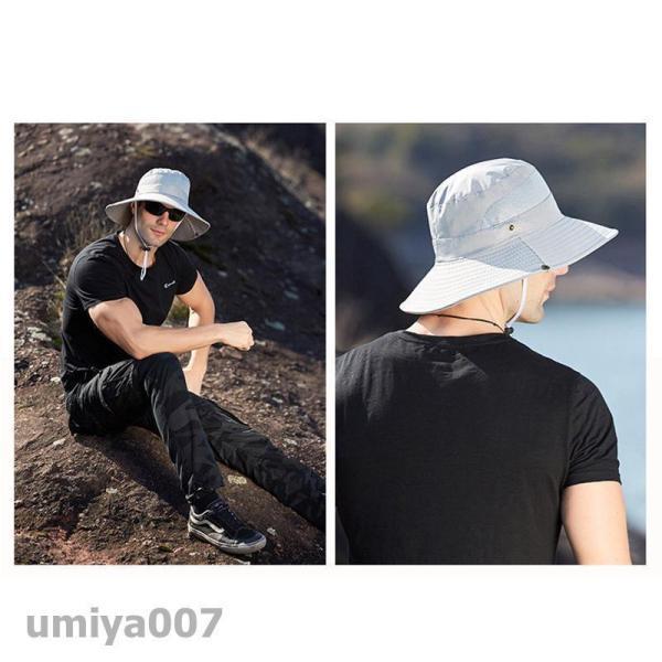 帽子 メンズ 大きいサイズ サファリハット 登山 ツバ広 UVカット 釣り メッシュ 日よけ 紫外線対策 キャンプ アウトドア | ブランド登録なし | 10