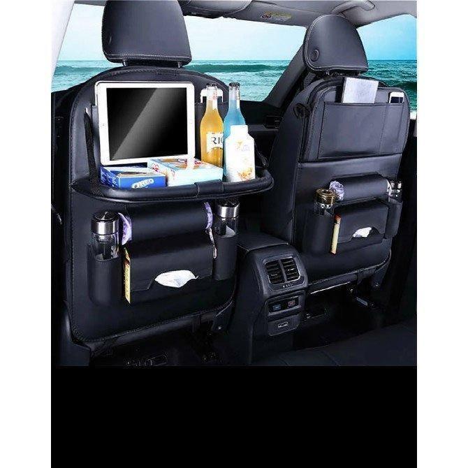 車内収納 ポケット 4色 シートバックポケット カー用品 ドリンクホルダー ティッシュホルダー 後部座席 テーブル 大容量 | ブランド登録なし