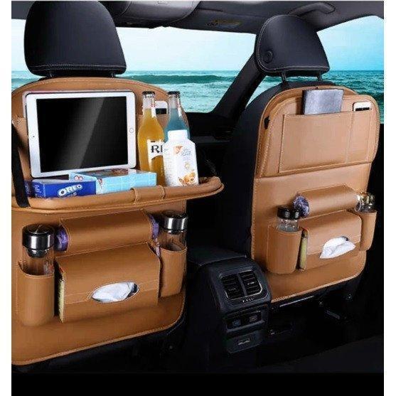 車内収納 ポケット 4色 シートバックポケット カー用品 ドリンクホルダー ティッシュホルダー 後部座席 テーブル 大容量 | ブランド登録なし | 02