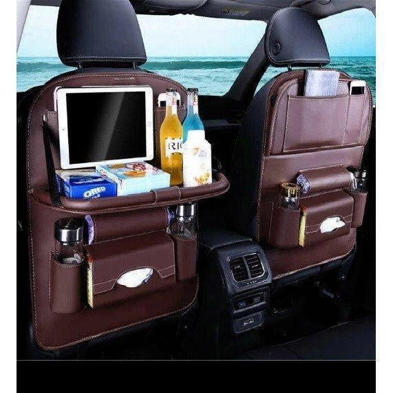 車内収納 ポケット 4色 シートバックポケット カー用品 ドリンクホルダー ティッシュホルダー 後部座席 テーブル 大容量 | ブランド登録なし | 04