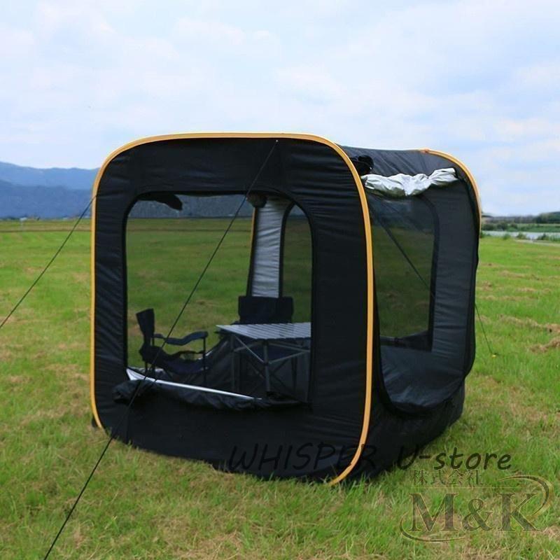 防災対策 車中泊テントカーサイドタープ トランクテントポップアップテント 防水 ラポップアップテント 車と連結 日よけ キャンプ | ブランド登録なし | 03