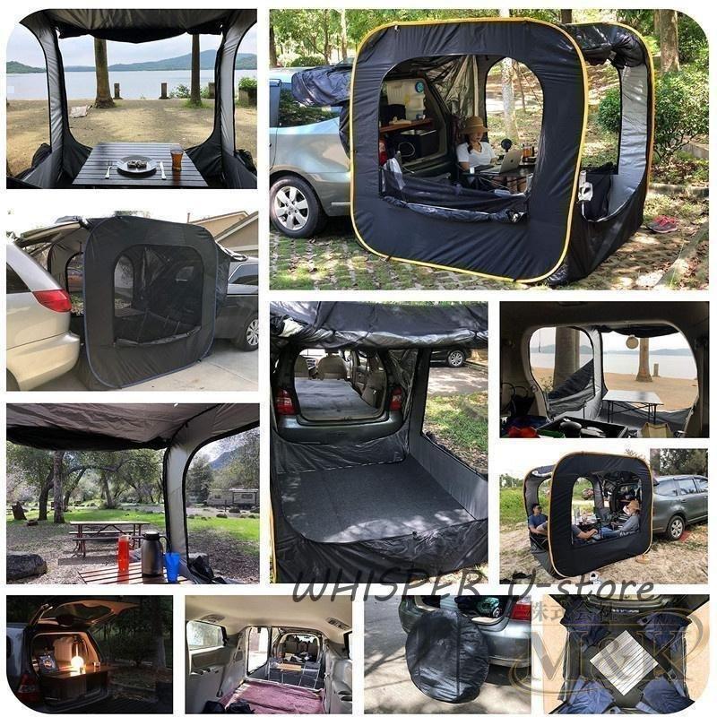 防災対策 車中泊テントカーサイドタープ トランクテントポップアップテント 防水 ラポップアップテント 車と連結 日よけ キャンプ | ブランド登録なし | 05