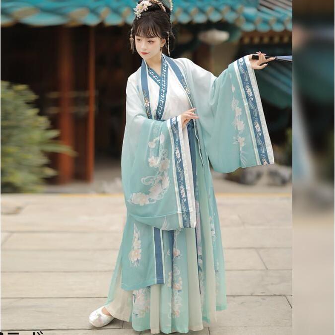 レディース 中国伝統古典美女漢服唐装 3点セットアップ 中華コスプレ衣装 ワンピース 羽織 イベント演出衣装 宮廷古代ダンス衣装 着回しやすい 体型カバー | ブランド登録なし | 01