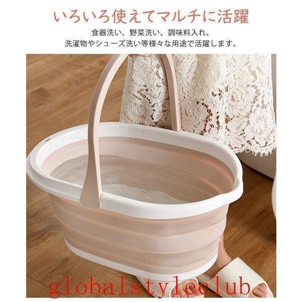 超折り畳みバケツシリコン製大容量パステルカラーおしゃれ折りたたみバスケットソフトバケツ洗濯かご浸け置きランドリーバスケット釣りバケツ | ブランド登録なし | 12