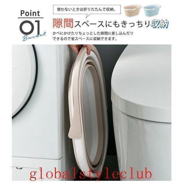 超折り畳みバケツシリコン製大容量パステルカラーおしゃれ折りたたみバスケットソフトバケツ洗濯かご浸け置きランドリーバスケット釣りバケツ | ブランド登録なし | 03