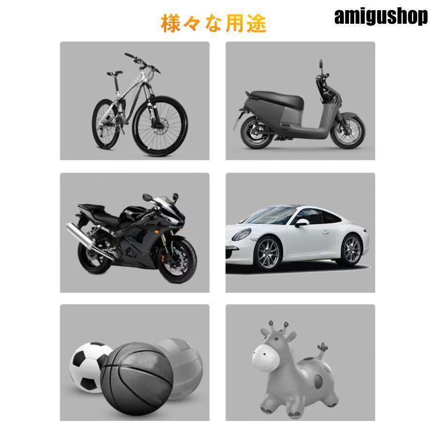 空気入れ 自転車 携帯 フロアポンプ 足踏み式 仏式 英式 米式 軽量 コンパクト エアーポンプ 圧力計付き タイヤ ボール 持ち運び バイク プール | ブランド登録なし | 05