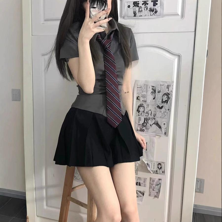 コスプレ 制服 女子高生 半袖 ギャザーシャツ コスプレ 衣装 レディース ス スクール 制服 JKシャツ ギャル キャバ コスチューム スクール | ブランド登録なし | 05